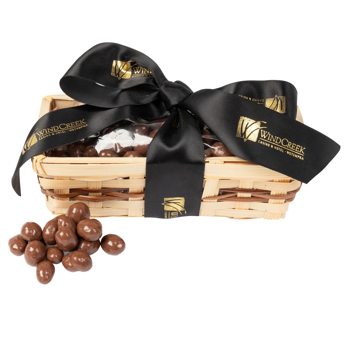 Gift Basket with Chocolate Covered Peanuts 1
