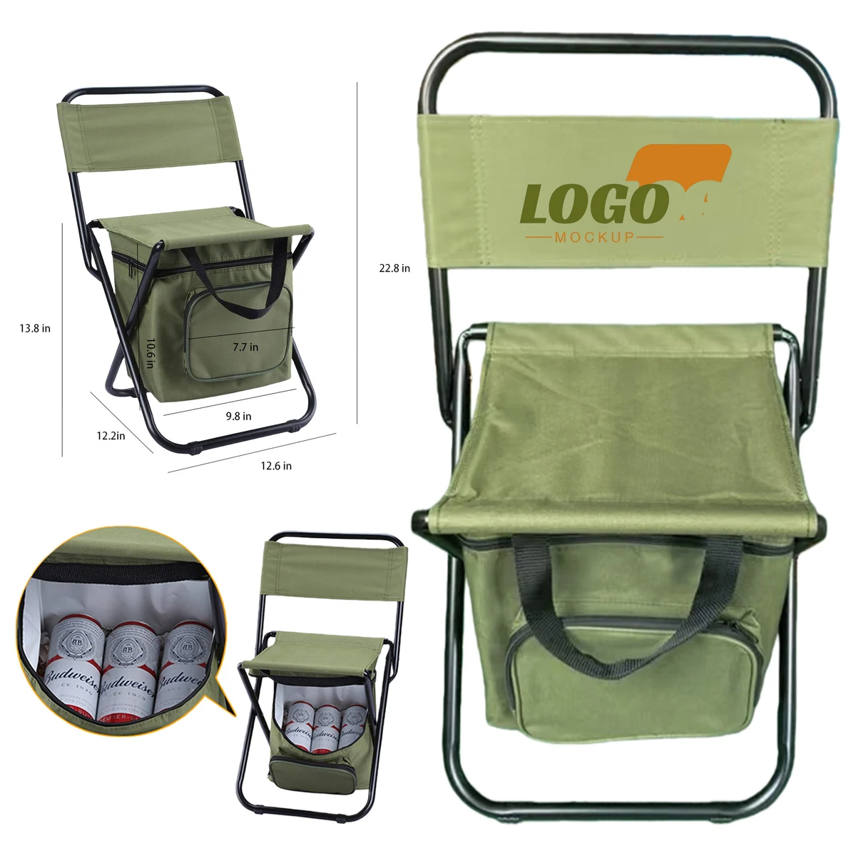 Outdoor Hiking Foldable Cooler Bag Chair 1