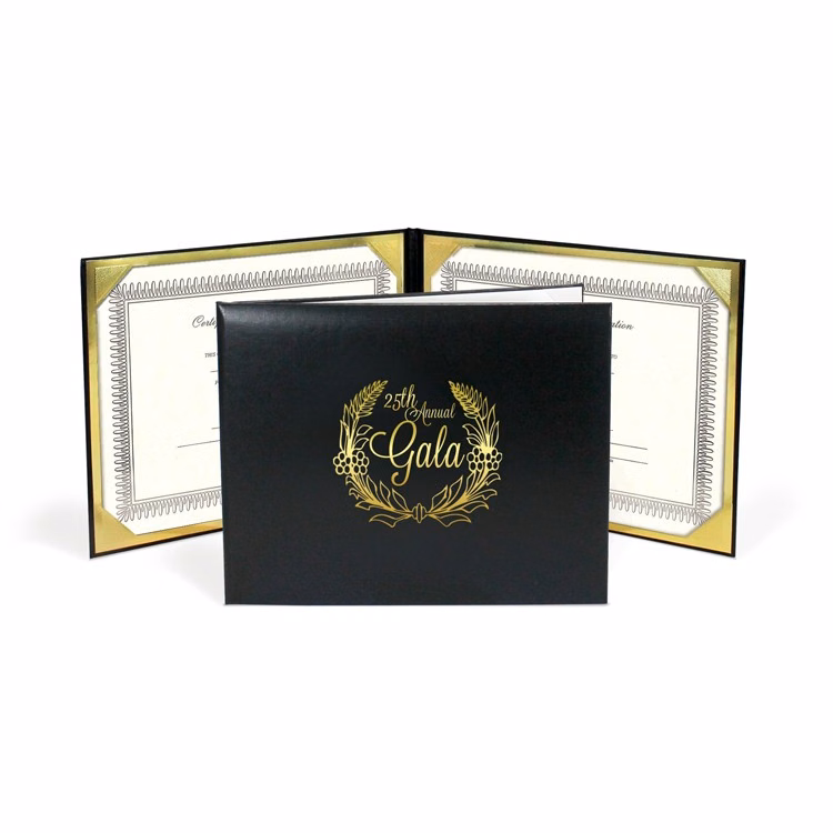 Deluxe Padded Double8" x 10" Certificate Holder