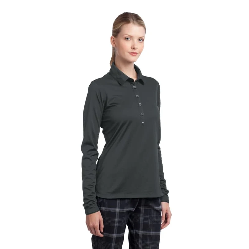 Nike Ladies Long Sleeve Dri-FIT Stretch Tech Polo. 1