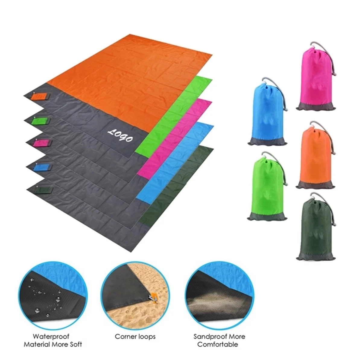 MOQ 10PCS Beach Mat Picnic Blankets 1