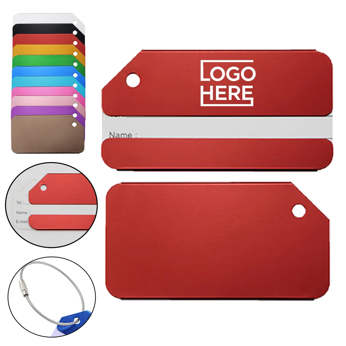 Aluminum Luggage Tags Holders 1