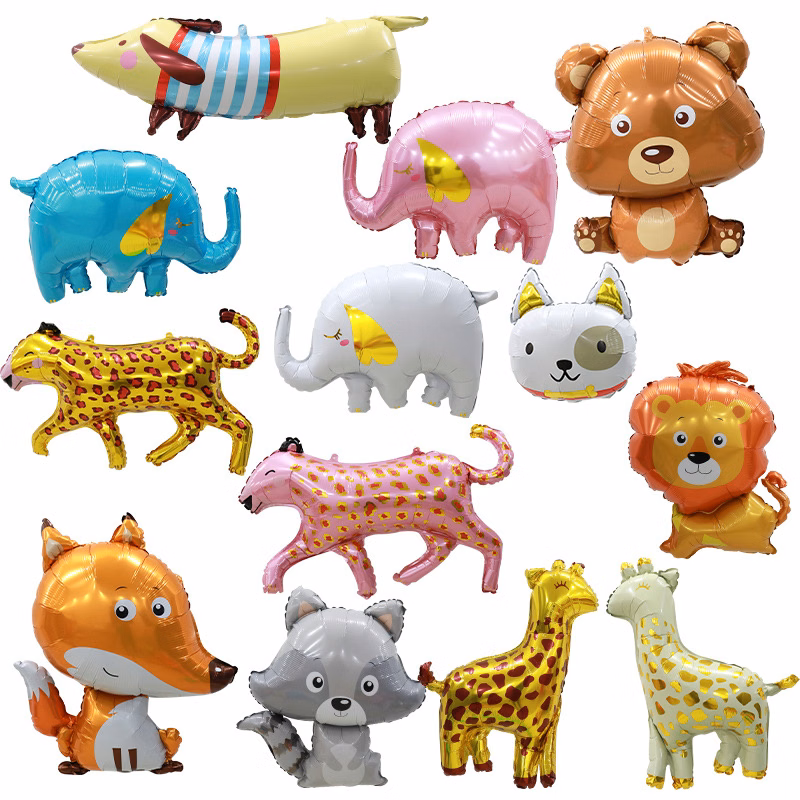 Jungle Cartoon Animal Aluminum Foil Balloon