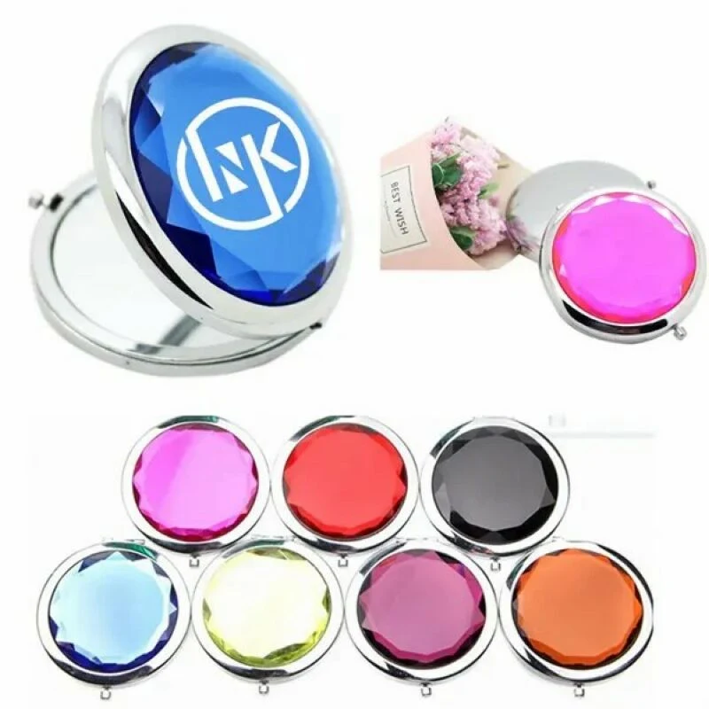 Pocket Crystal Cosmetic Compact Makeup Mirror 1