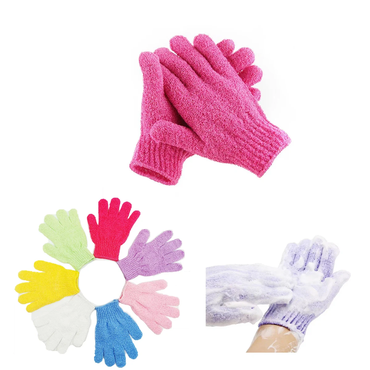 Soft Scrub Towel Gloves for Gentle Exfoliation and Skin Care 1