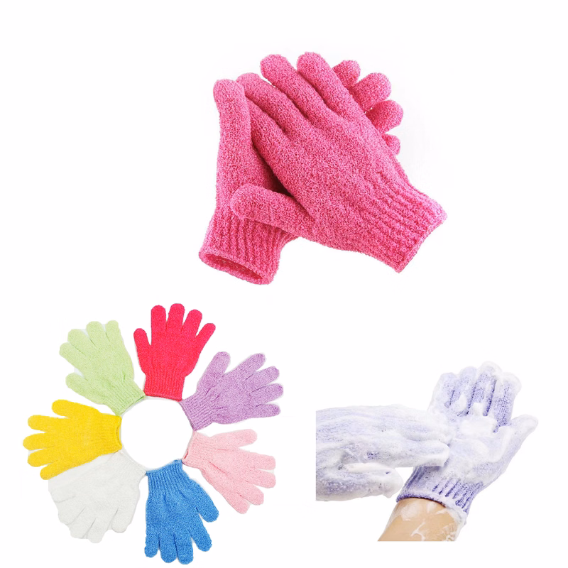 Soft Scrub Towel Gloves for Gentle Exfoliation and Skin Care