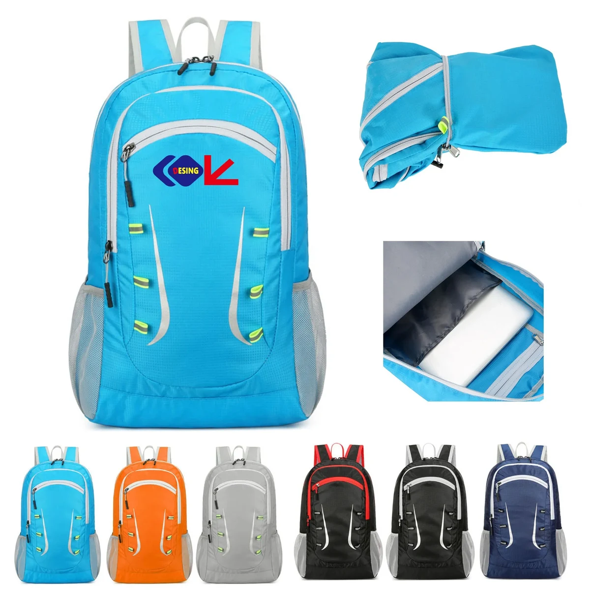 Elemental Foldable Nylon Water Resistance Backpack 1