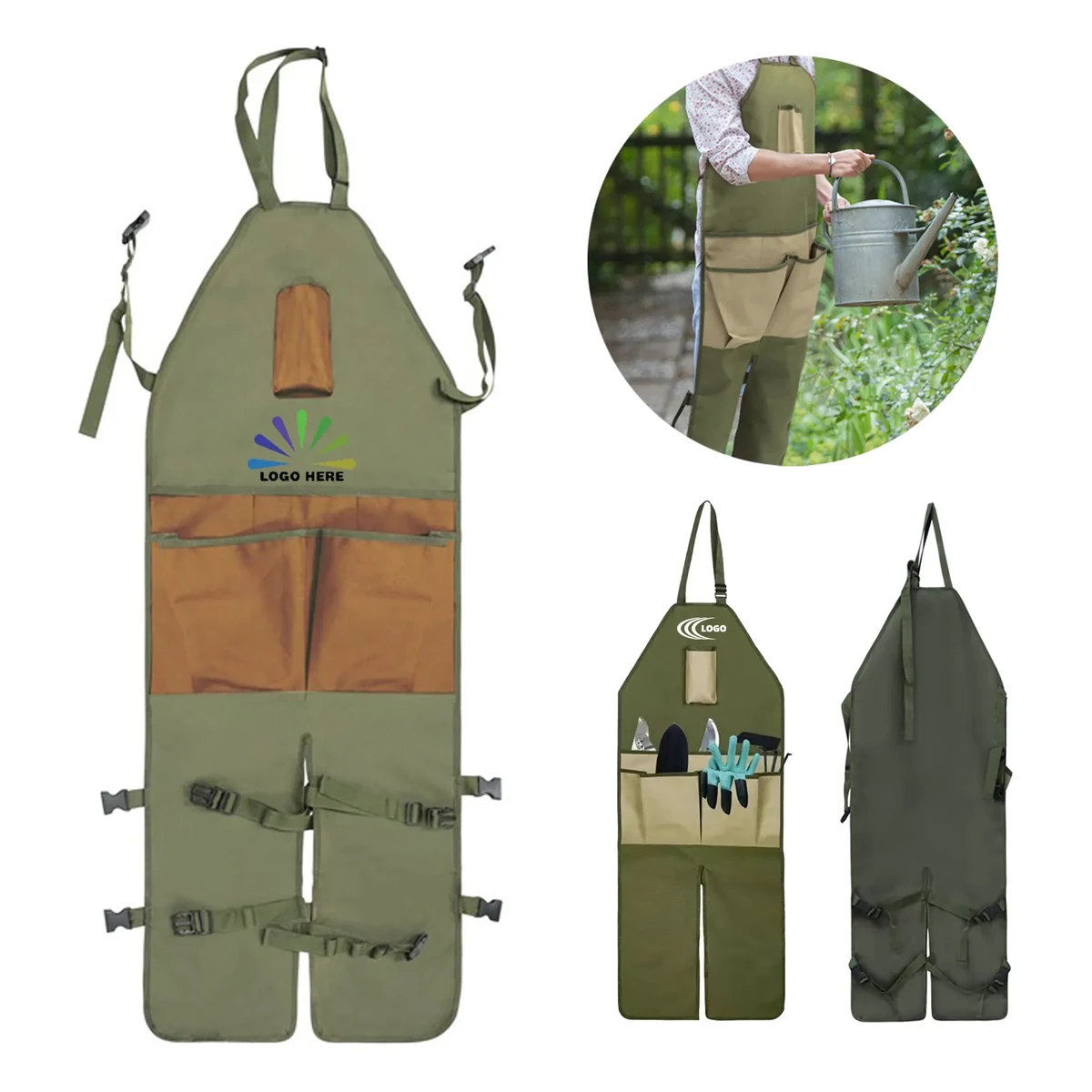 Gardening Apron with Extended Leg Protection 1