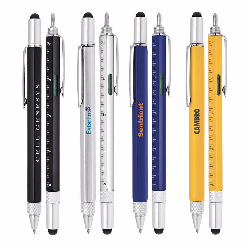 Stylus-233L Ballpoint Pen, Ruler, Screwdriver & Level Tool