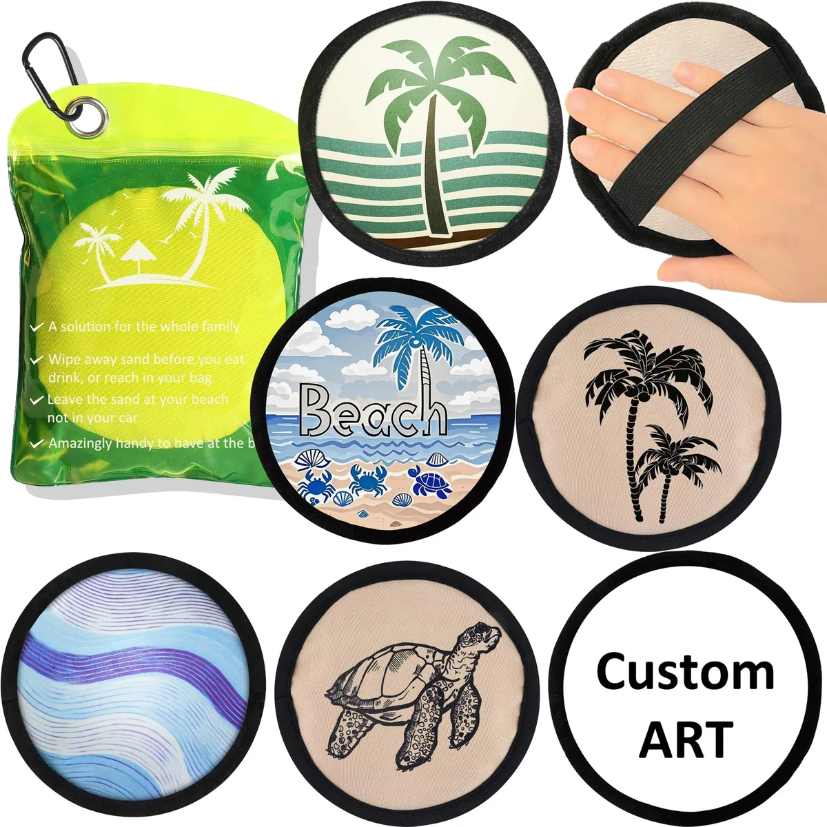 Beach Sand Remover Bag with Carabiner 1