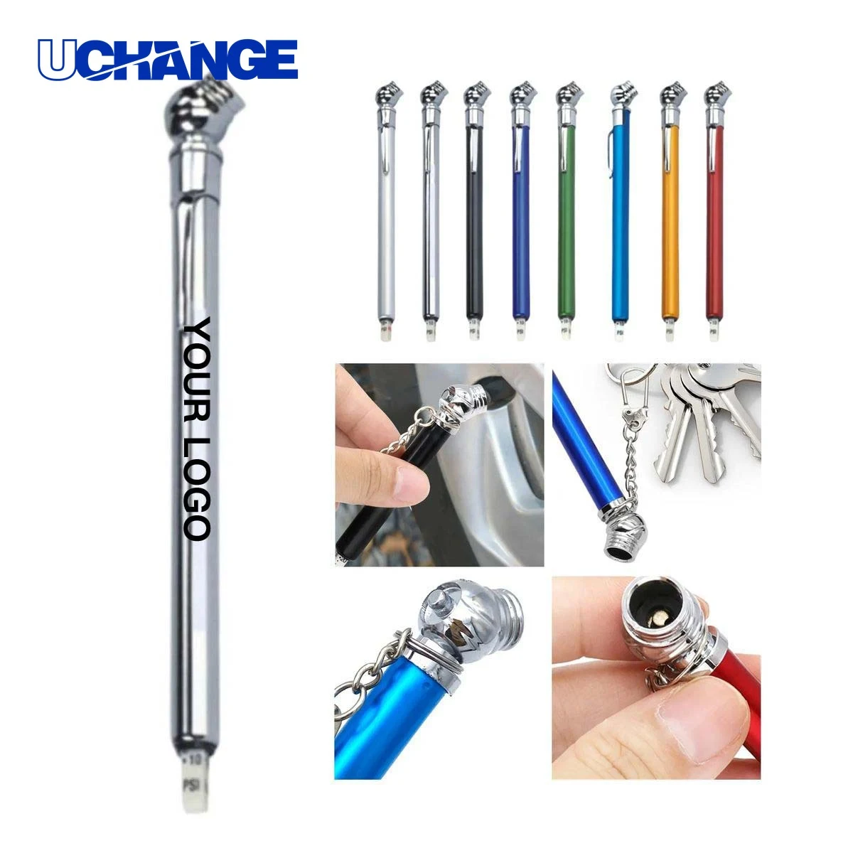 Carabiner Tire Pressure Gauge Tool for Vehicles 1