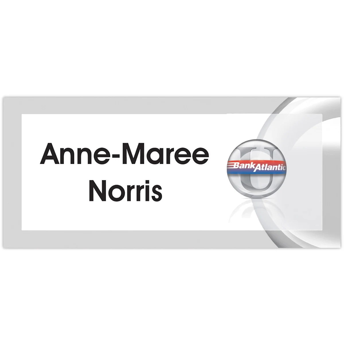 Fort Worth Plastic Name Badge: 3-6 Sq In 1