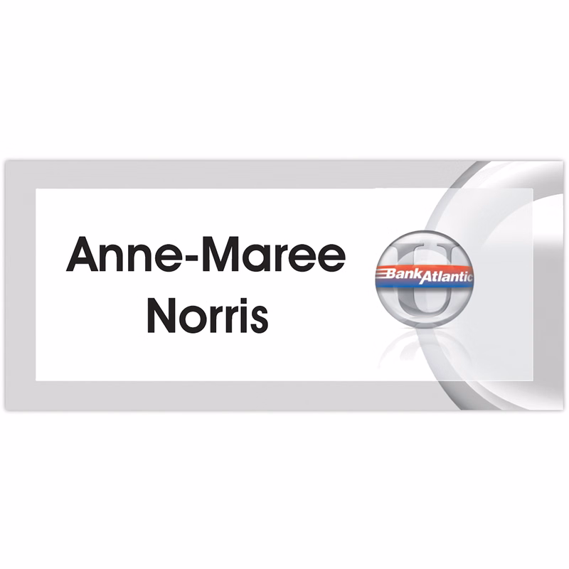Fort Worth Plastic Name Badge: 3-6 Sq In