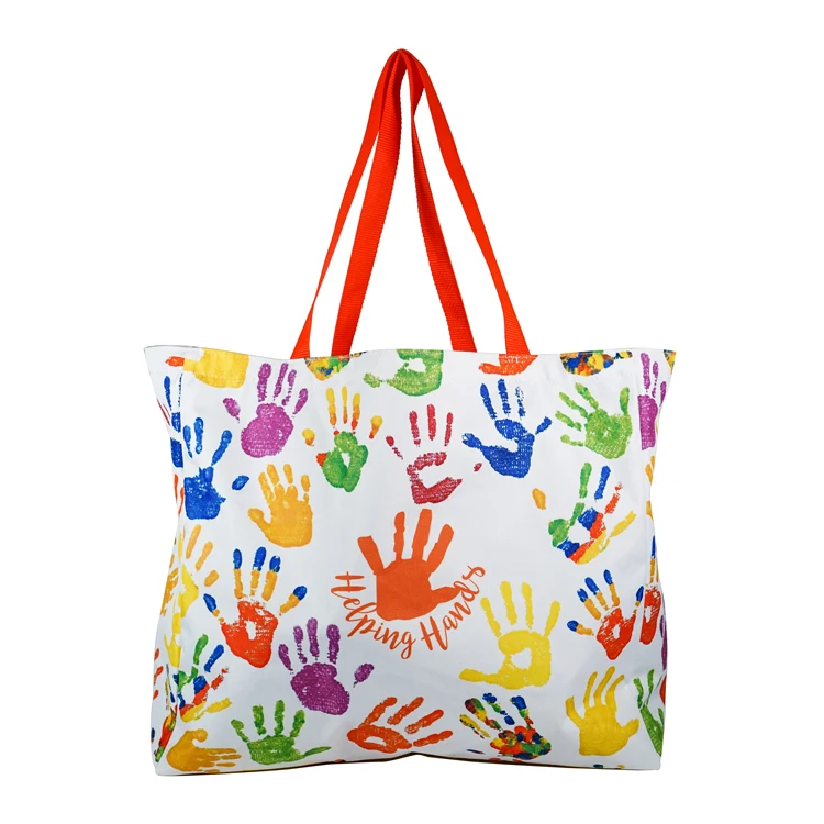 Large Full Side Gusset Tote (16"H x 18"W x 7"D) 1