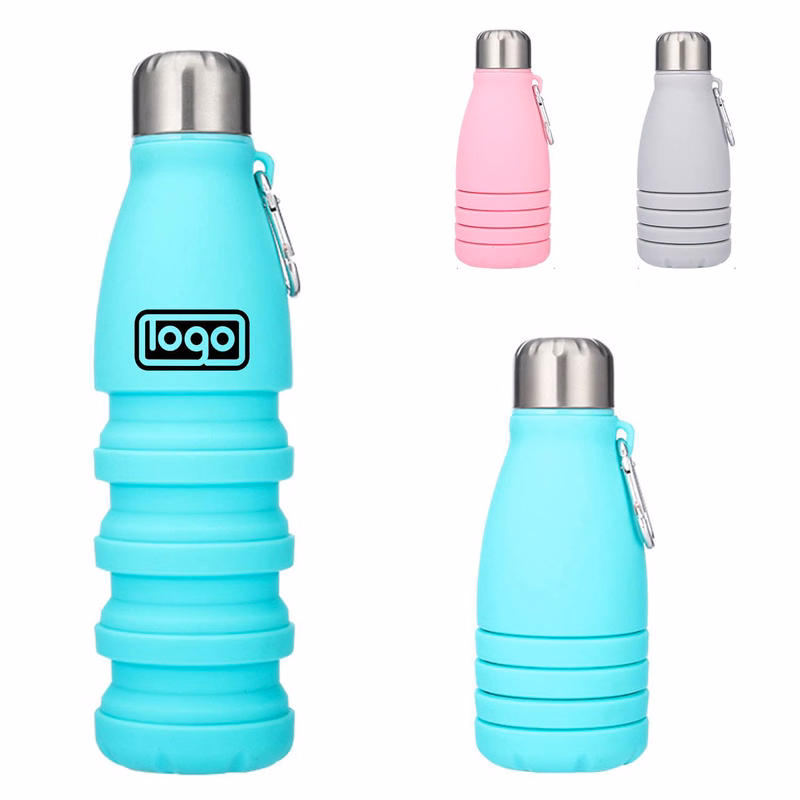 19oz Silicone Foldable Water Bottle