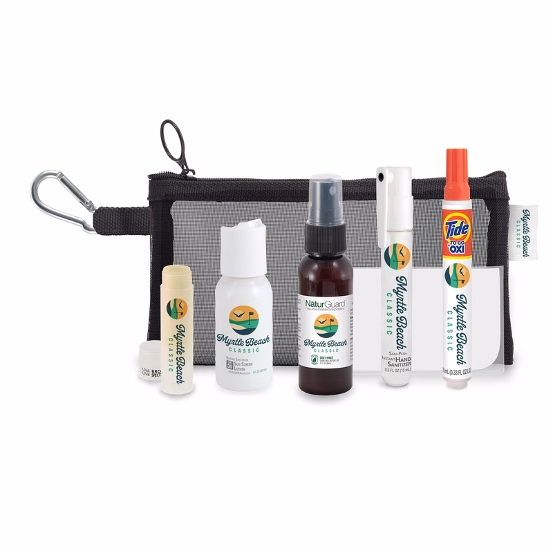Course-to-Clubhouse Golf Kit with Sewn-in Tag & Carabiner