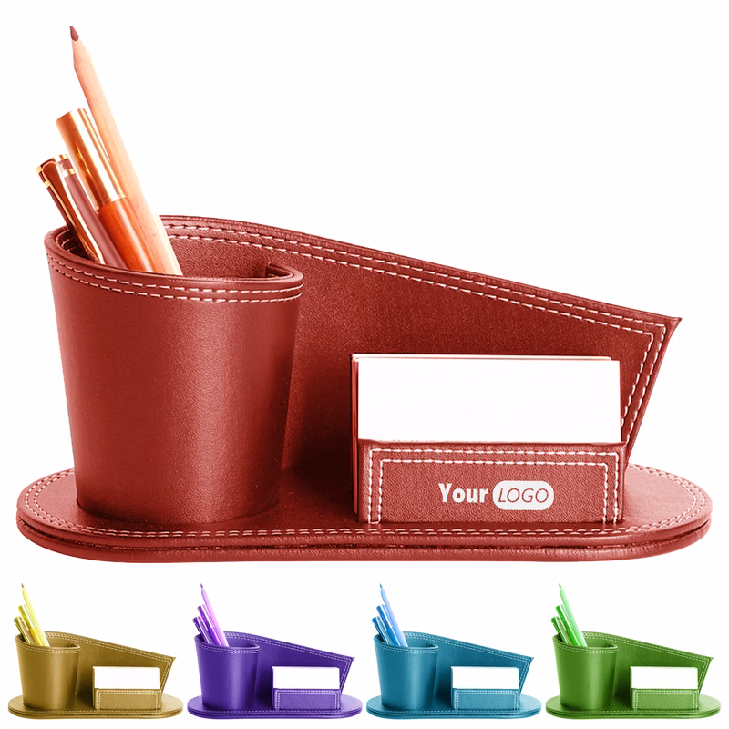 Pu Leather Stylish Desk Organizer