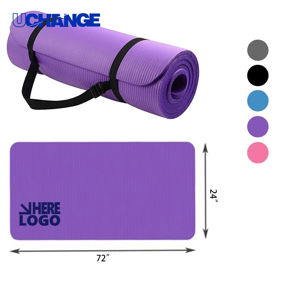 Yoga Fitness Mat with Carrying Strap 1