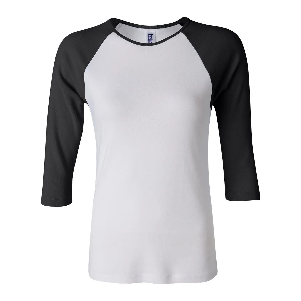 Women's 1X1 Baby Rib Raglan Three-Quarter Sleeve Tee - 2000 1