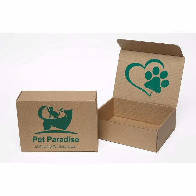 One Color Natural Display Mailer Box w/2 Sided Imprint (12" x 9" x 4")