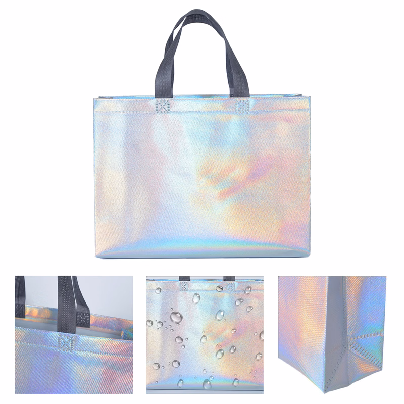 Holographic Reusable Gift Bag With Handle