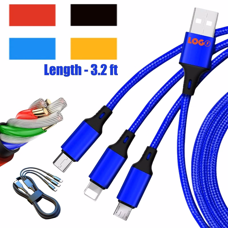 3 in 1 Fast Charging Cables Keyring