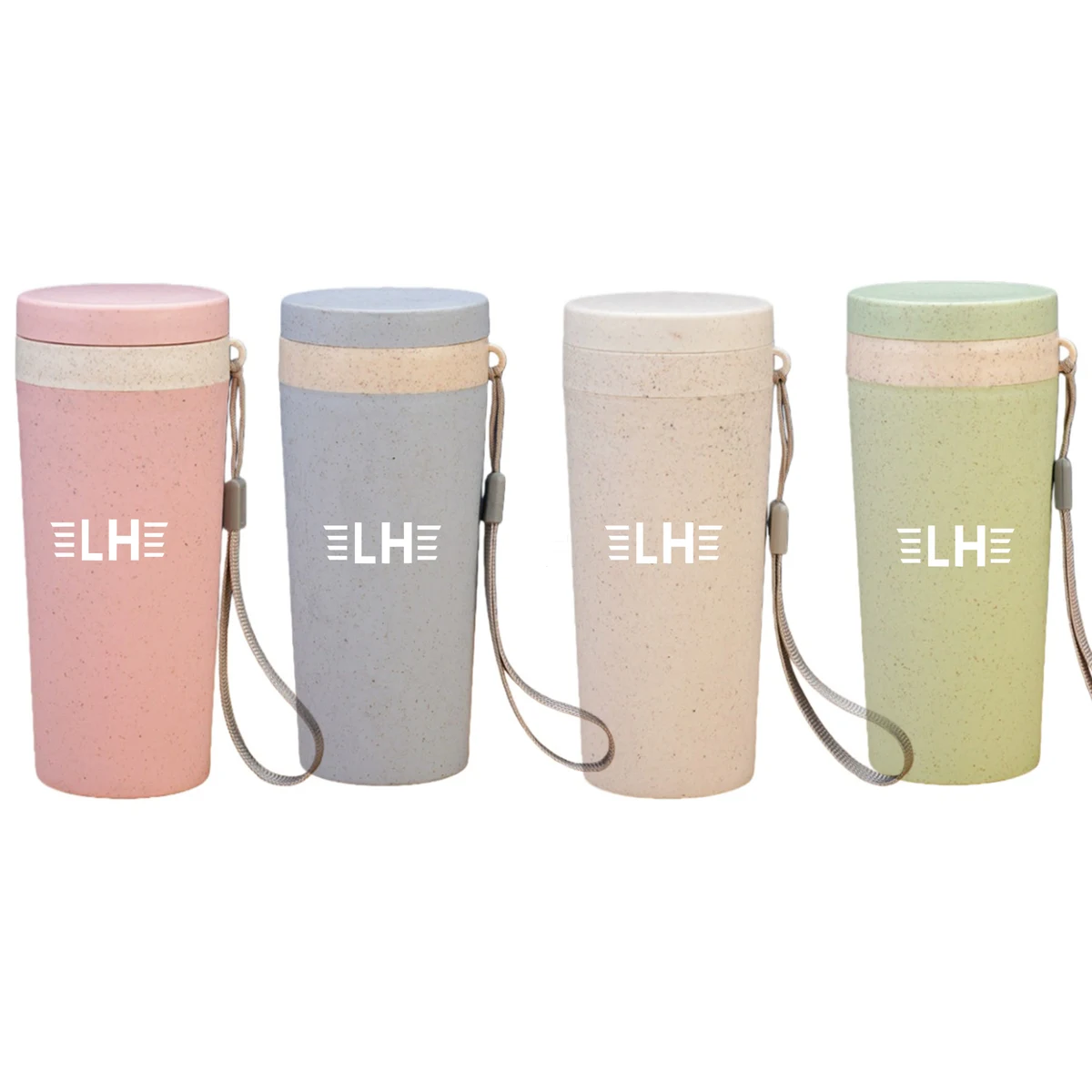 Eco-Friendly Wheat Straw Loop-Seal Travel Cup 1