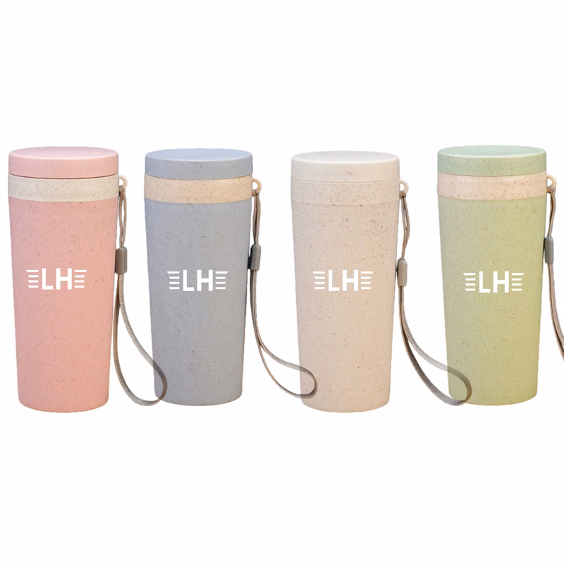 Eco-Friendly Wheat Straw Loop-Seal Travel Cup