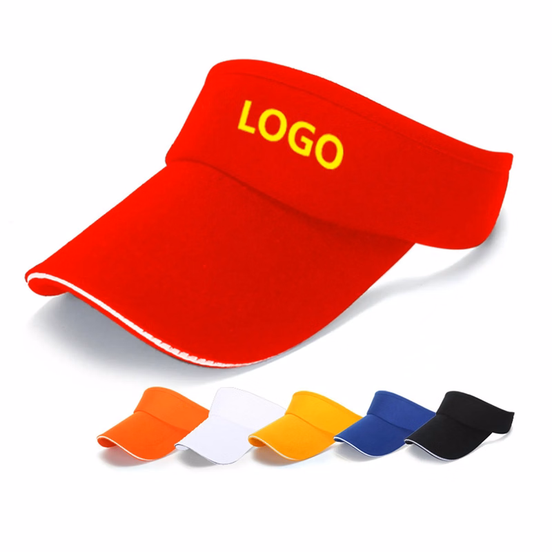 MOQ 50pcs Sun Visor Sports Adjustable Hat Empty Top