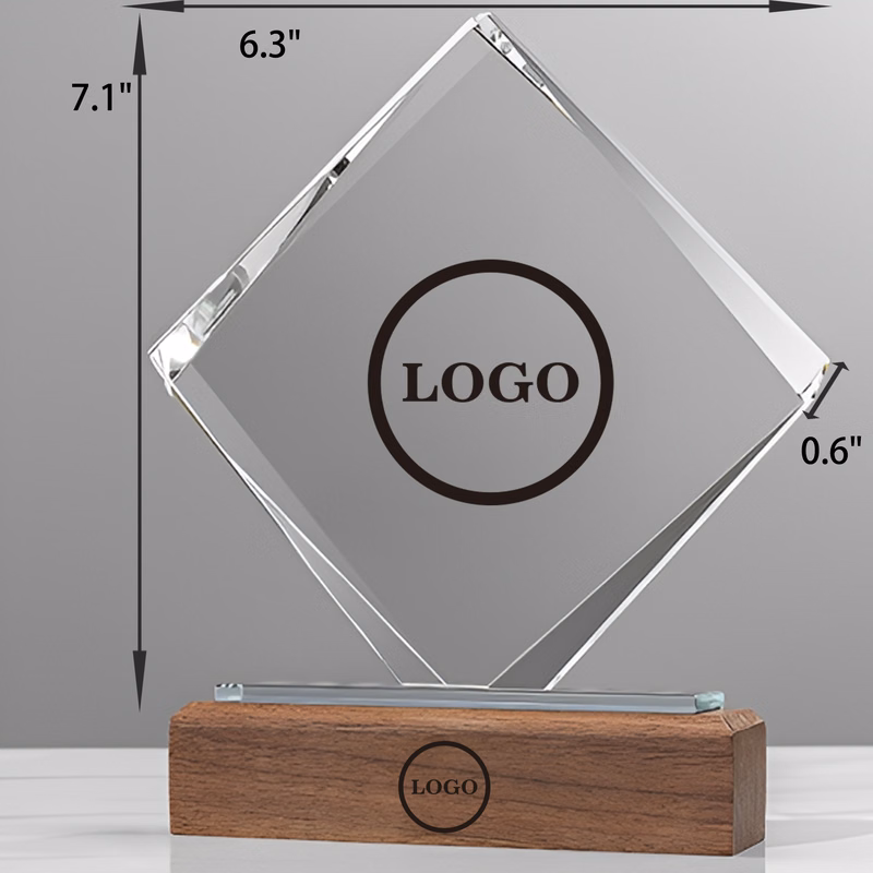 MOQ 3 PCS Gorgeous Crystal Memorial Trophy