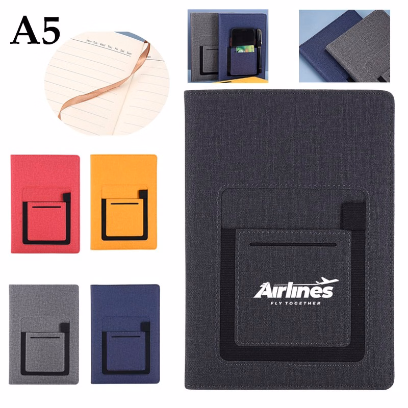 A5 Journal Notebooks With Pocket Pen Loop