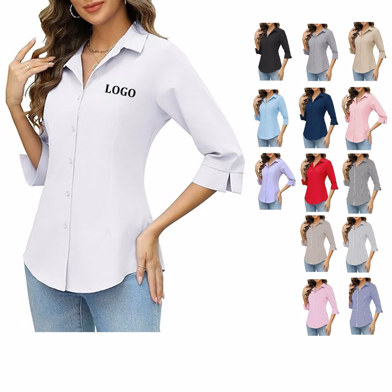 Women Three Quarter Sleeve Shirt