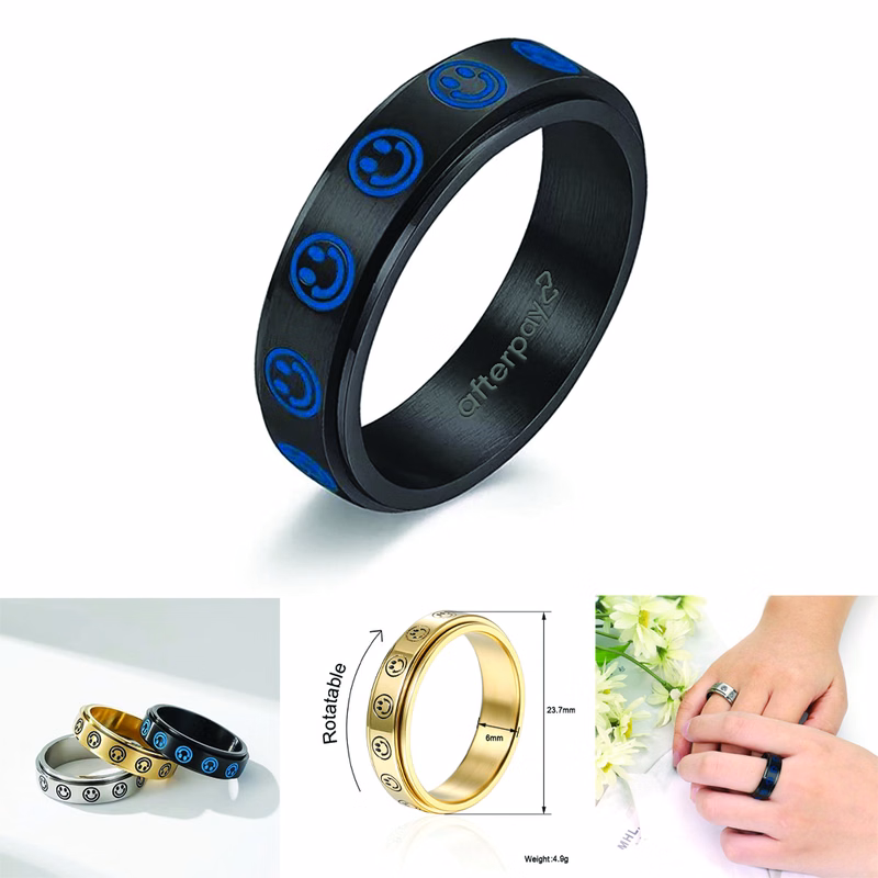Anxiety Ring Smiley Face