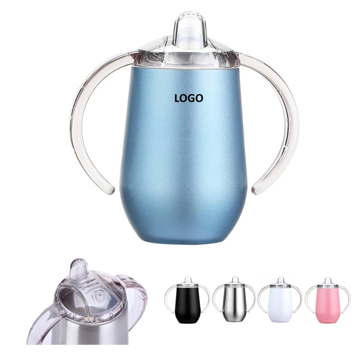 Creative 10 Oz. Portable Binaural Tumbler w/Straw 1