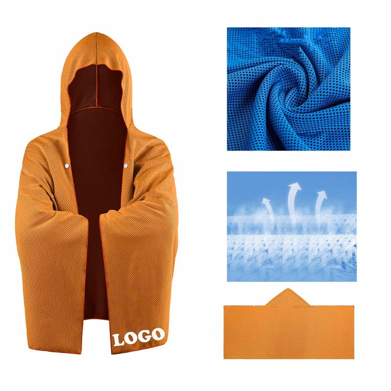 MOQ 5 pcs Cooling Hooded Poncho