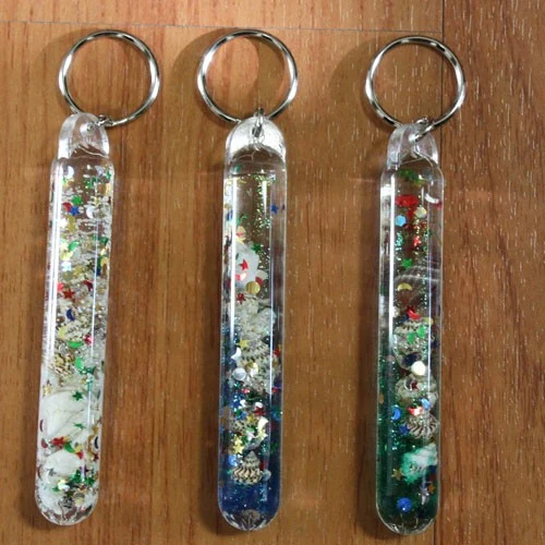 KEY CHAIN LIQUID SEA SHELL WAND 1