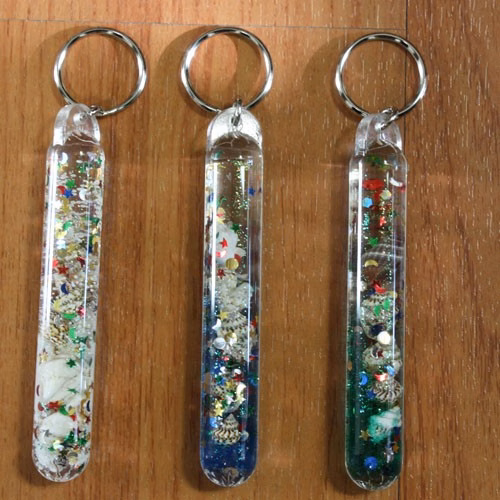 KEY CHAIN LIQUID SEA SHELL WAND