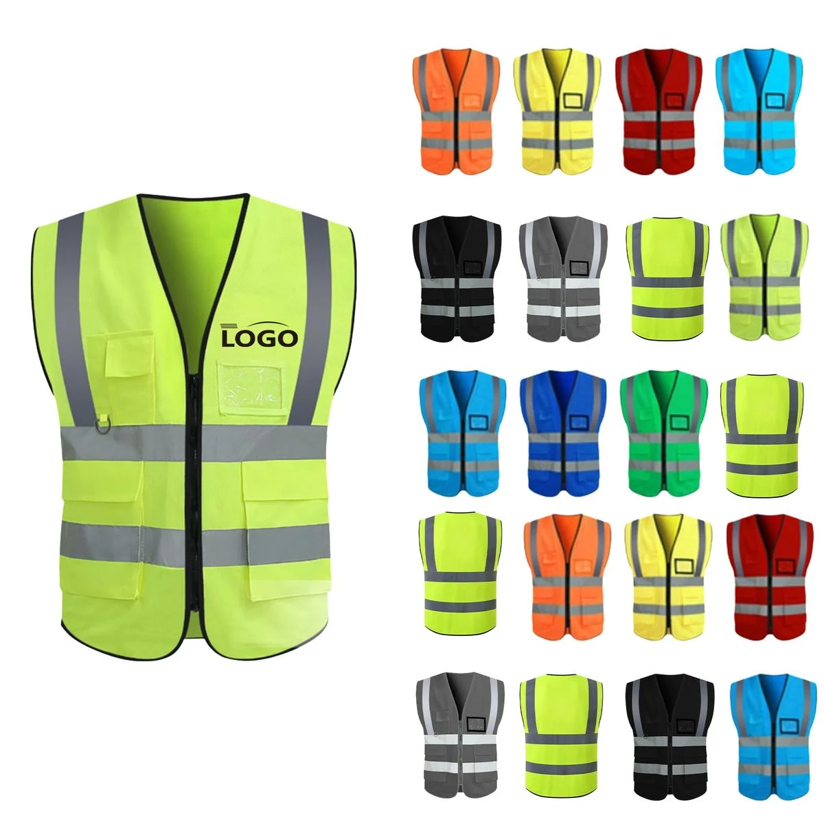 Reflective Vest with Multiple Pockets 1