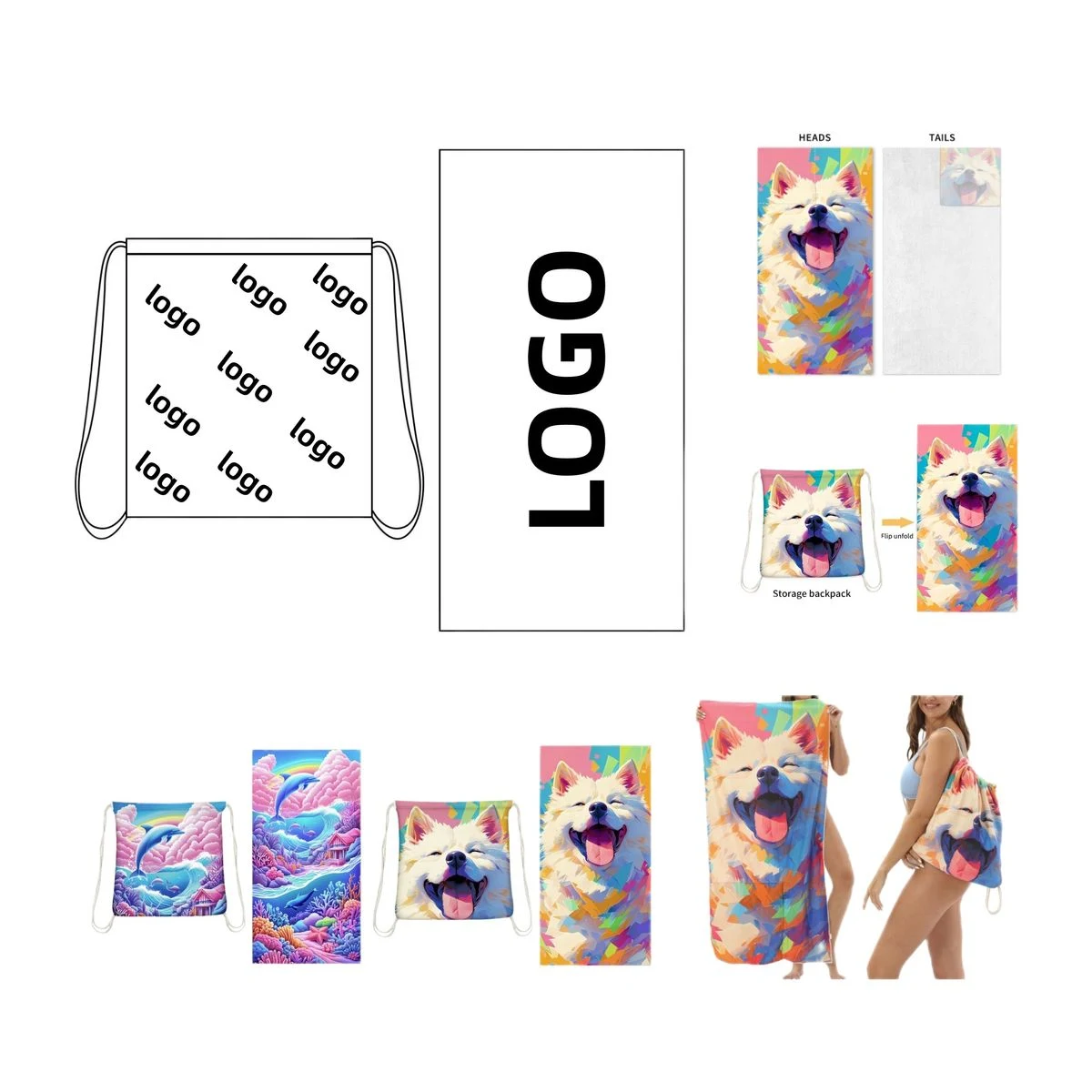 Quick-Dry Microfiber Backpack Towel 1