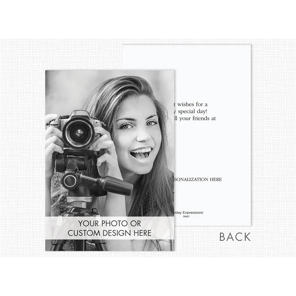 Custom Greeting Card (Vertical, Deluxe Size, Flat) 1