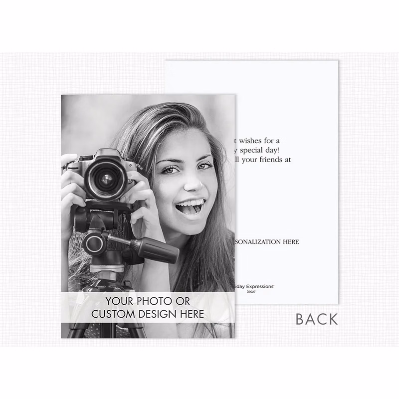 Custom Greeting Card (Vertical, Deluxe Size, Flat)