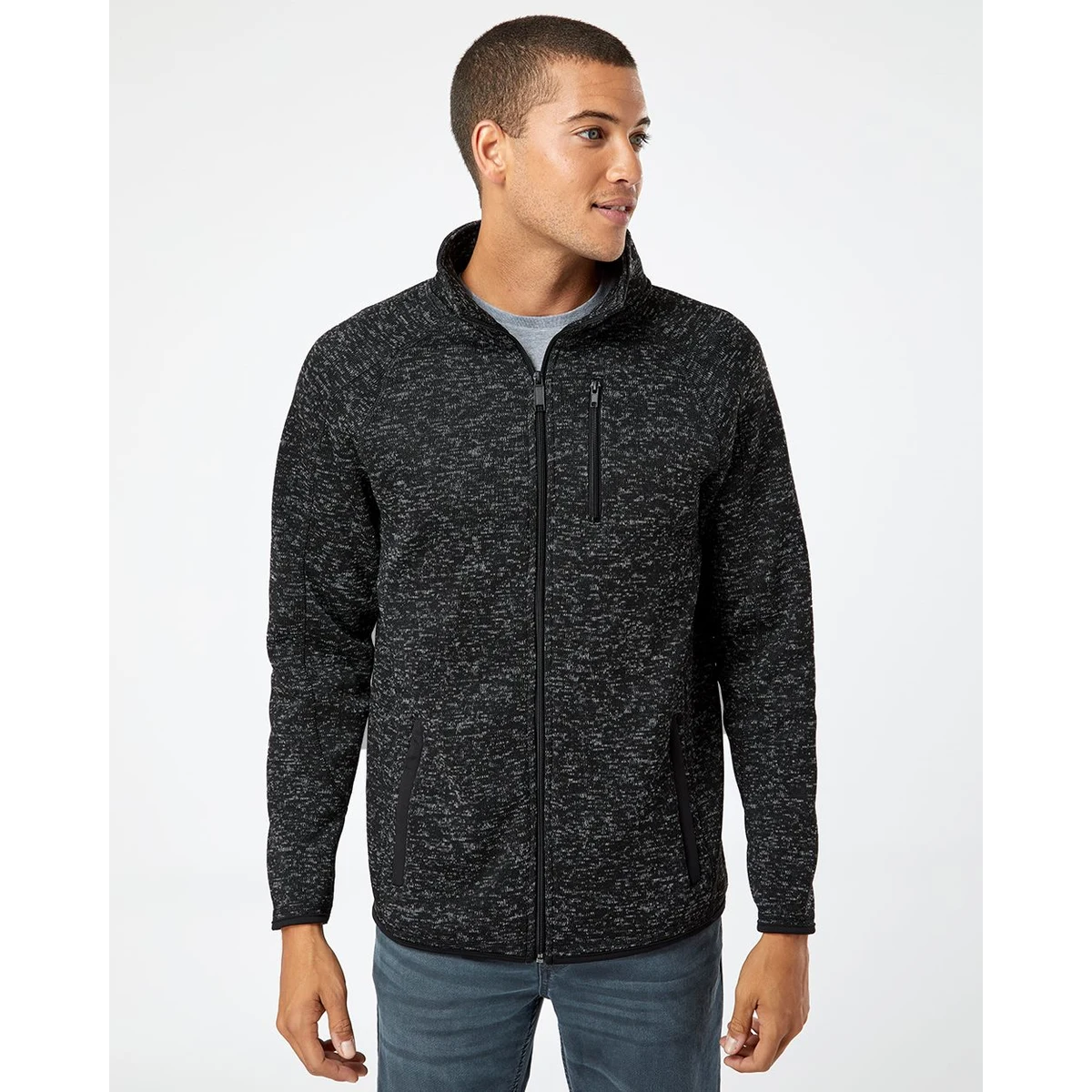 Men's Sweater Knit Jacket - 3901 1