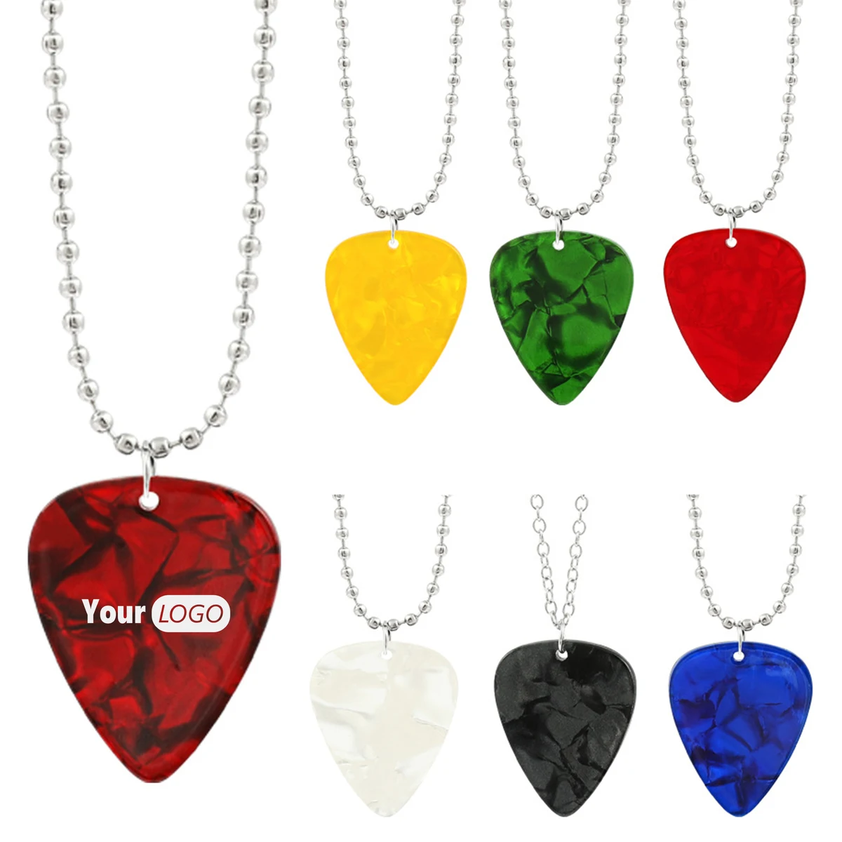 Plastic Personalized Guitar Pick Necklace 1