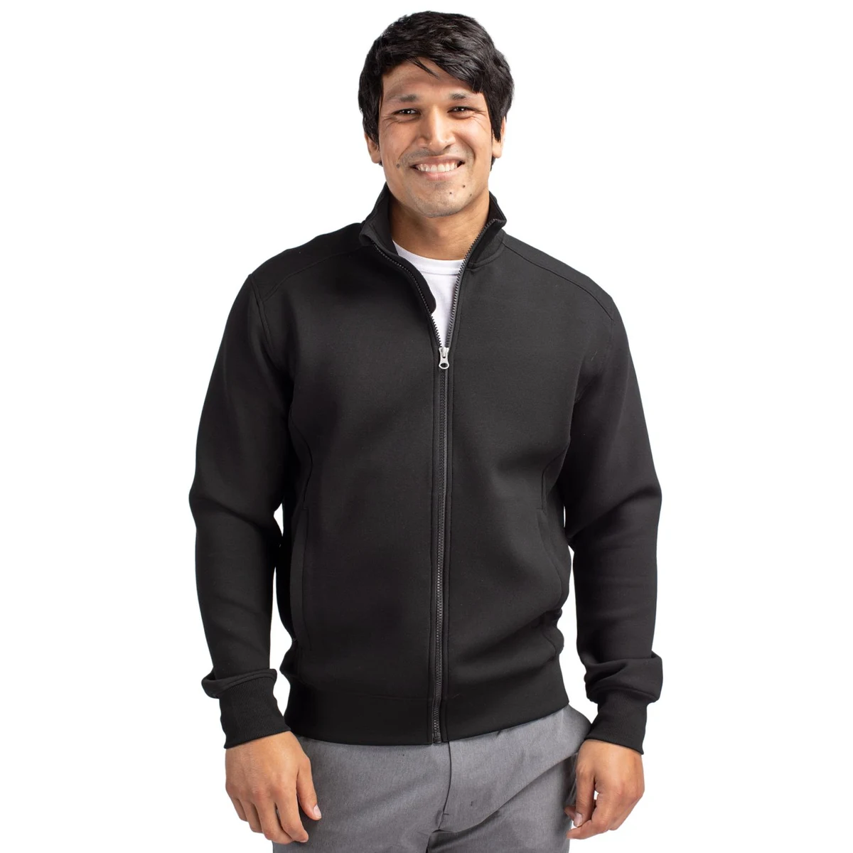 Cutter & Buck Roam Recycled Buttery-Soft Knit Mens Big & Tall Full Zip Jacket Big & Tall 1