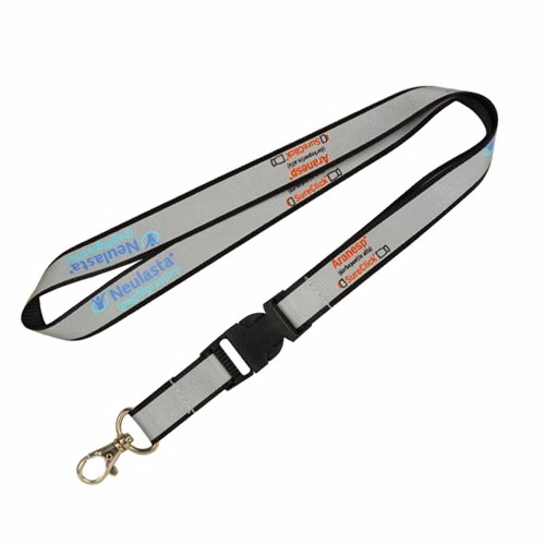 3/4" Neck Lanyard with Reflective Outer Edges
