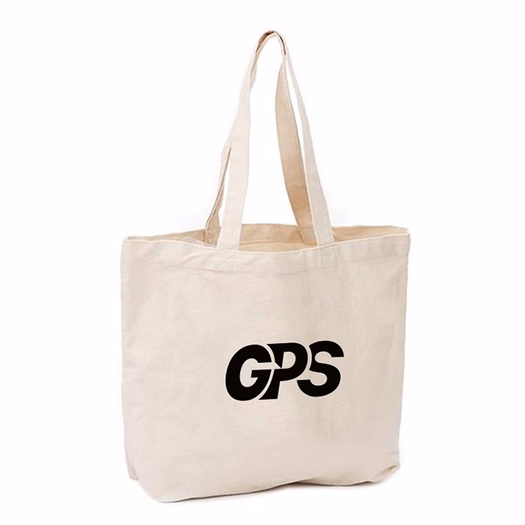 5'' x 12 1/2'' Natural Canvas Tote Bag