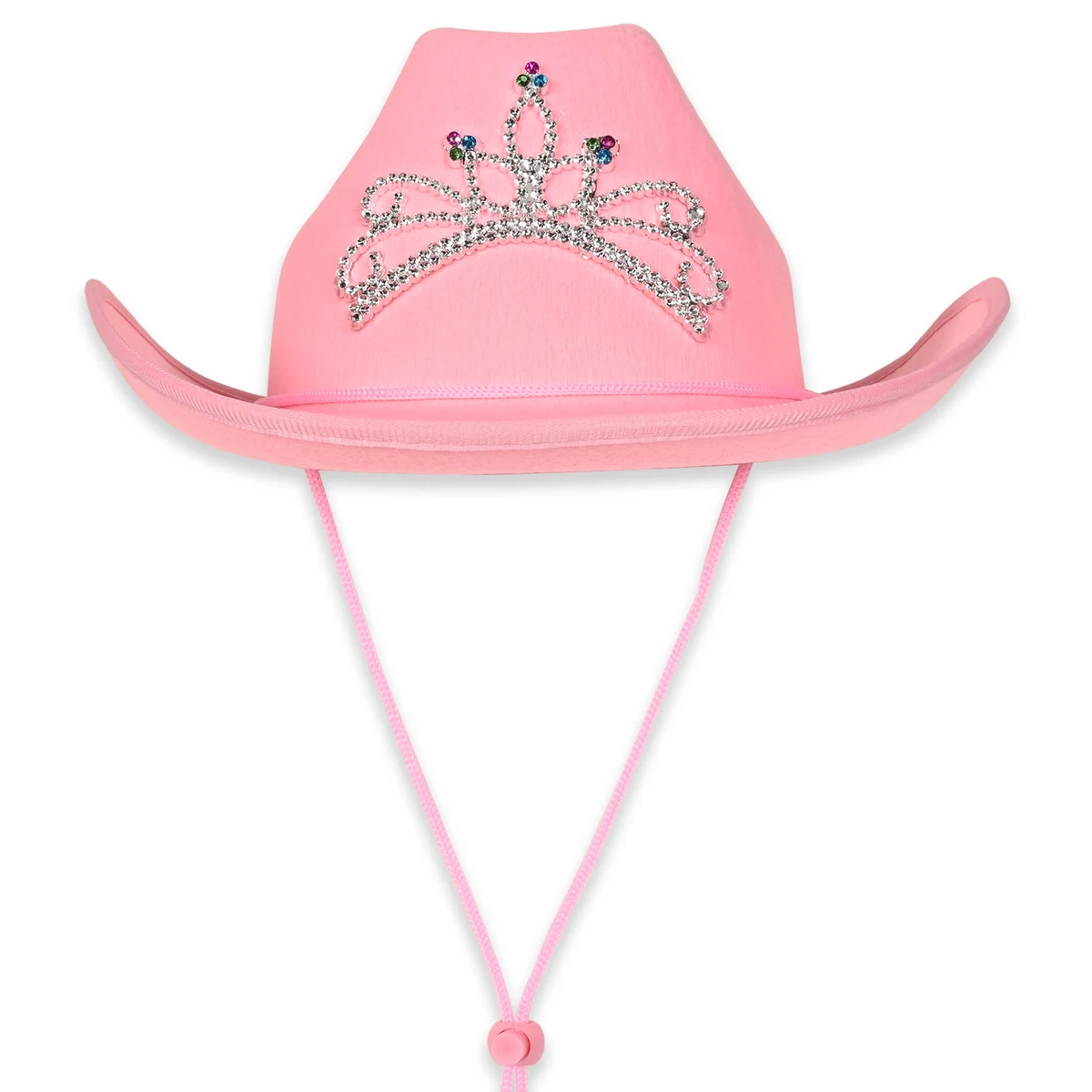 Pink Felt Cowgirl Hat w/Tiara 1