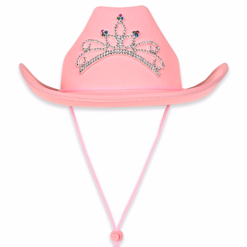 Pink Felt Cowgirl Hat w/Tiara