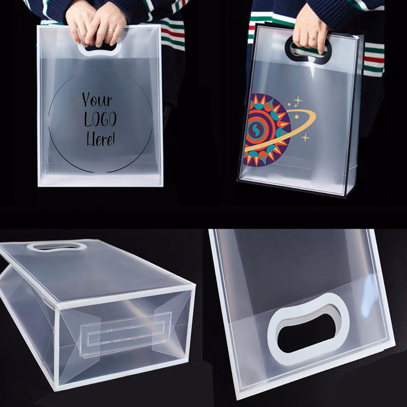 Handle Clear Reusable Birthday Gift Bag ( 7.09" L x 3.15"W x 10.24" H )