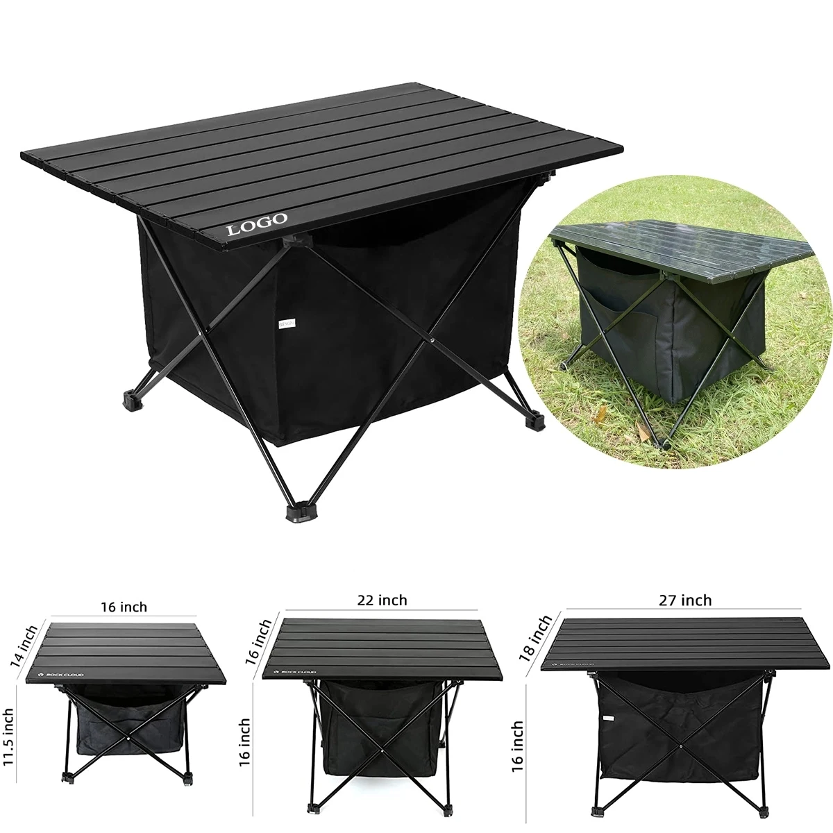 Ultralight Aluminum Camp Table with Storage Bag 1